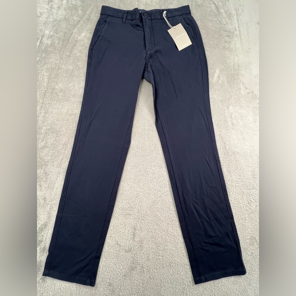 NEW Everlane 30‎ x 30 Uniform Slim Fit Blue The Performance Chino Cotton Pants